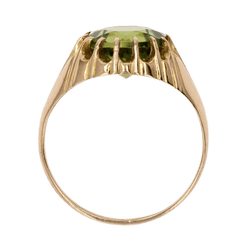 Bague Jonc en or jaune et péridot - Castafiore