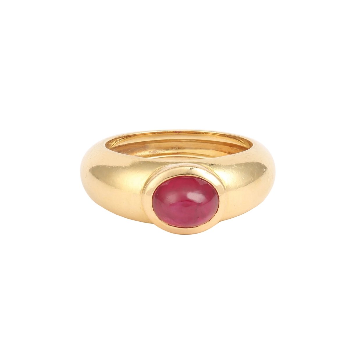 Bague Jonc en or jaune et rubis - Castafiore