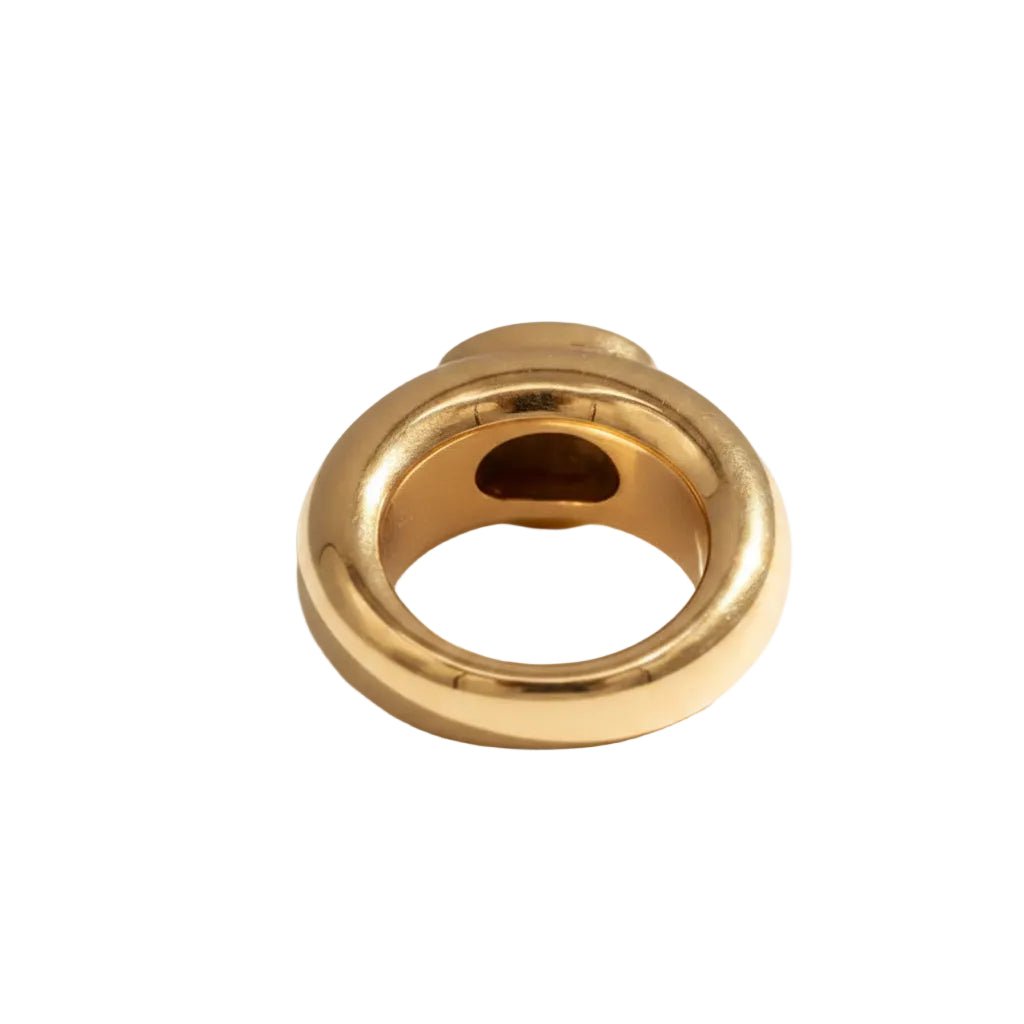 Bague Jonc en or jaune et rubis - Castafiore