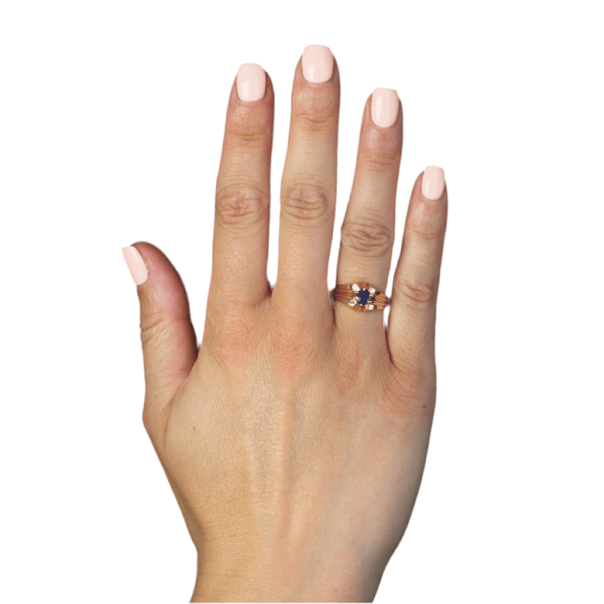 Bague Jonc en or jaune et saphir - Castafiore