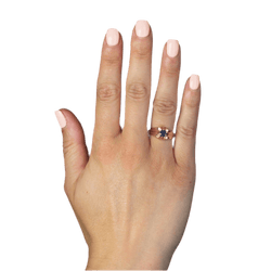 Bague Jonc en or jaune et saphir - Castafiore