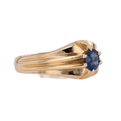 Bague Jonc en or jaune et saphir - Castafiore