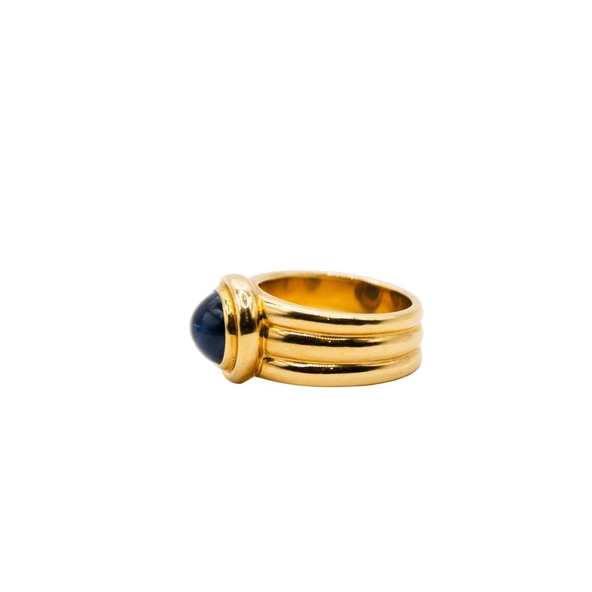 Bague Jonc en or jaune et saphir - Castafiore