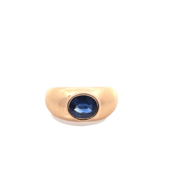 Bague Jonc en or jaune et saphir - Castafiore