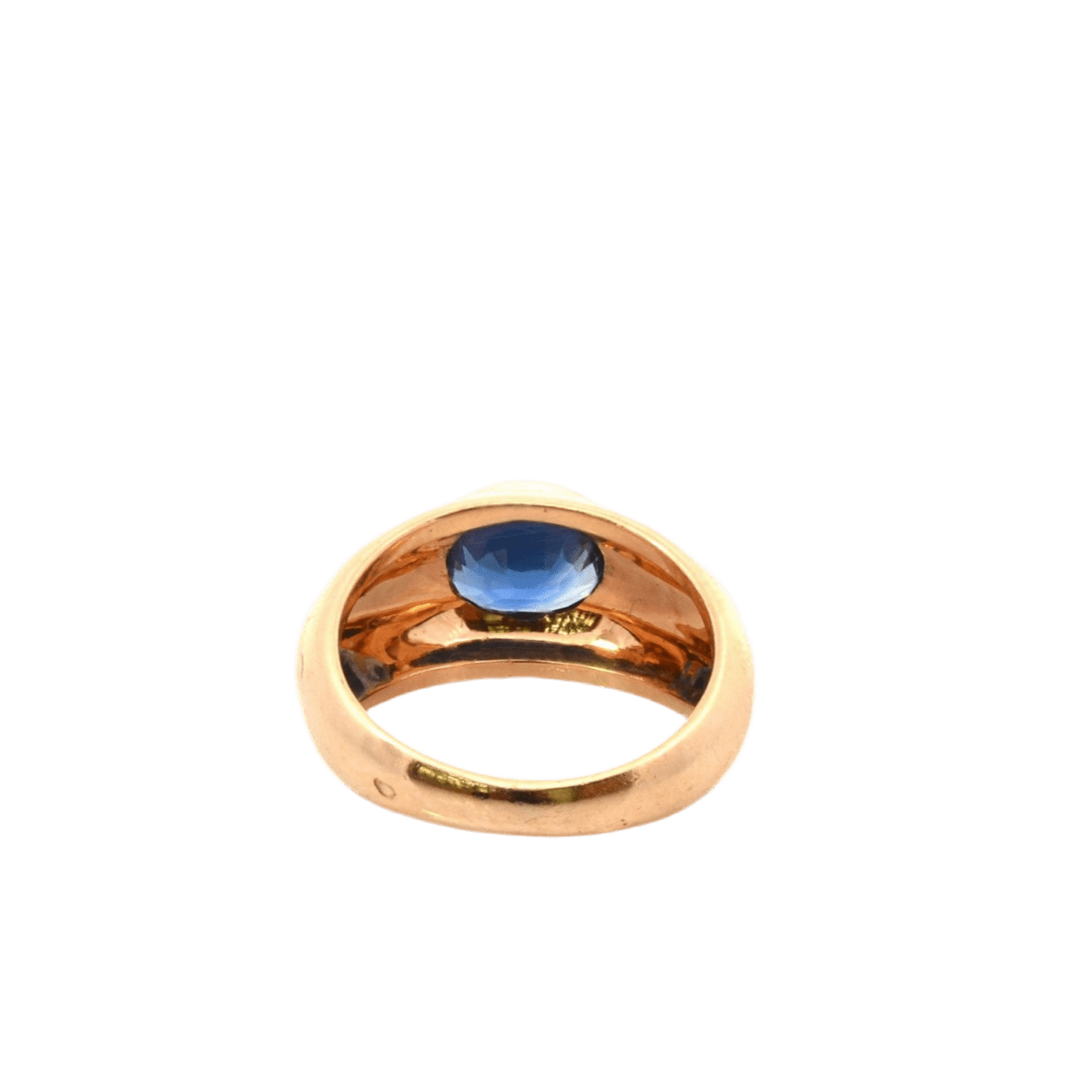 Bague Jonc en or jaune et saphir - Castafiore