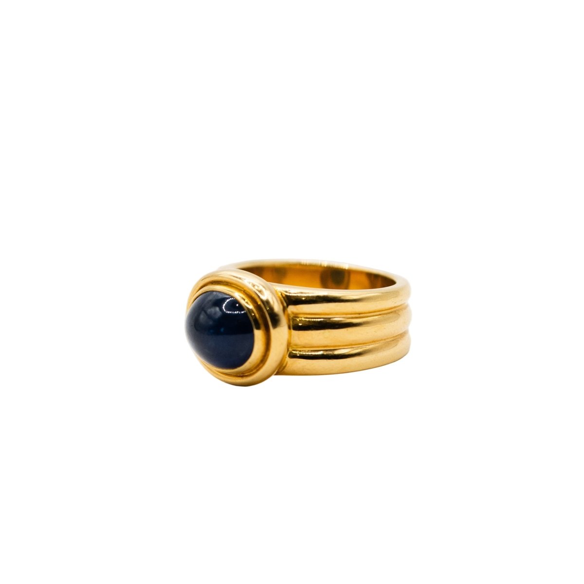 Bague Jonc en or jaune et saphir - Castafiore