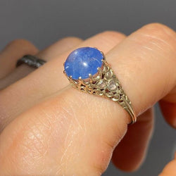 Bague Jonc en or jaune et saphir - Castafiore