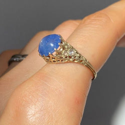 Bague Jonc en or jaune et saphir - Castafiore