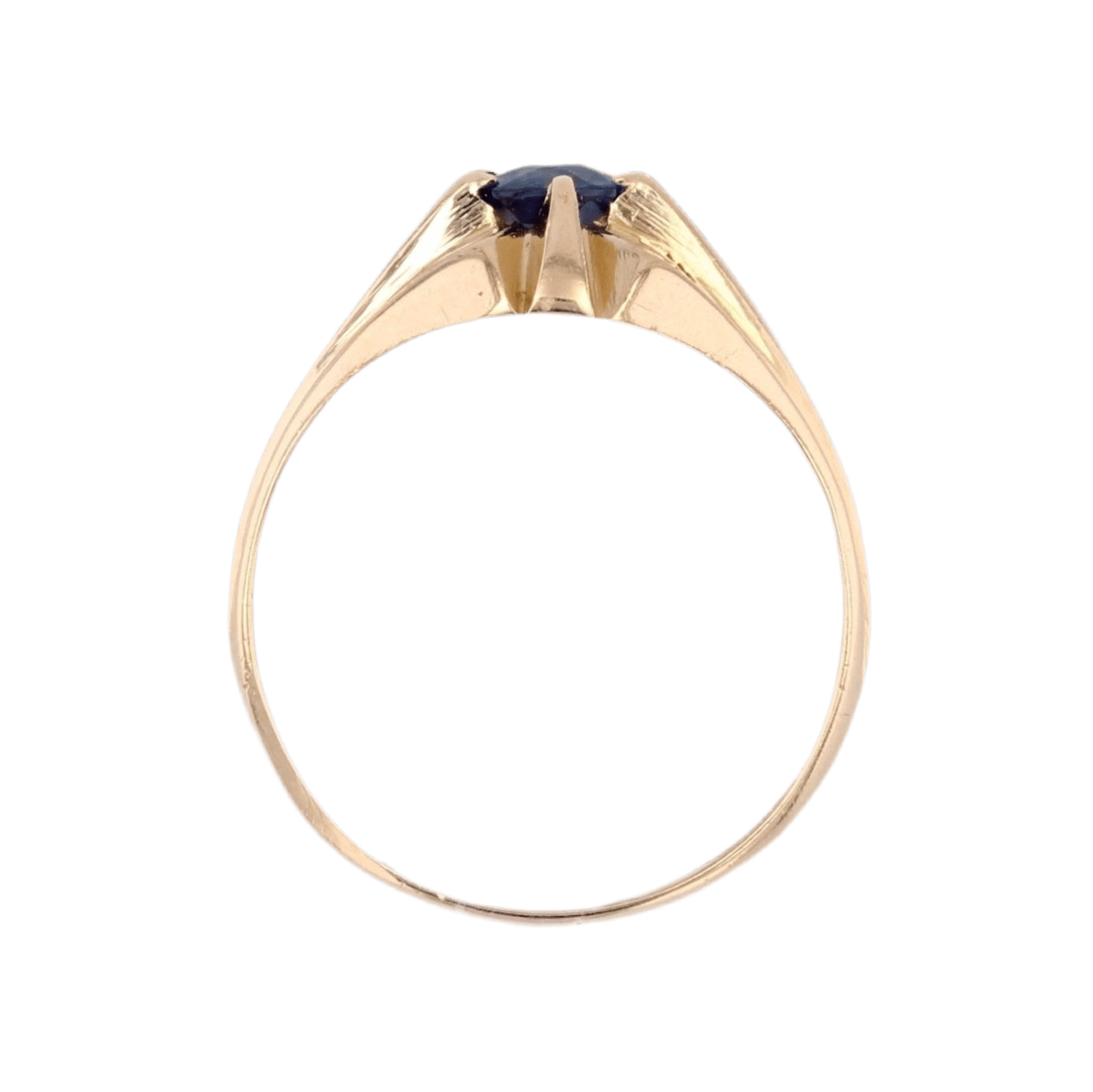 Bague Jonc en or jaune et saphir - Castafiore