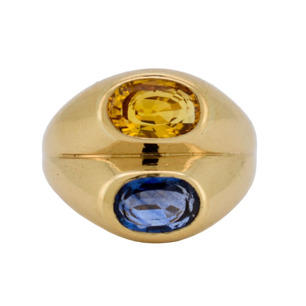 Bague Jonc en or jaune et saphirs - Castafiore