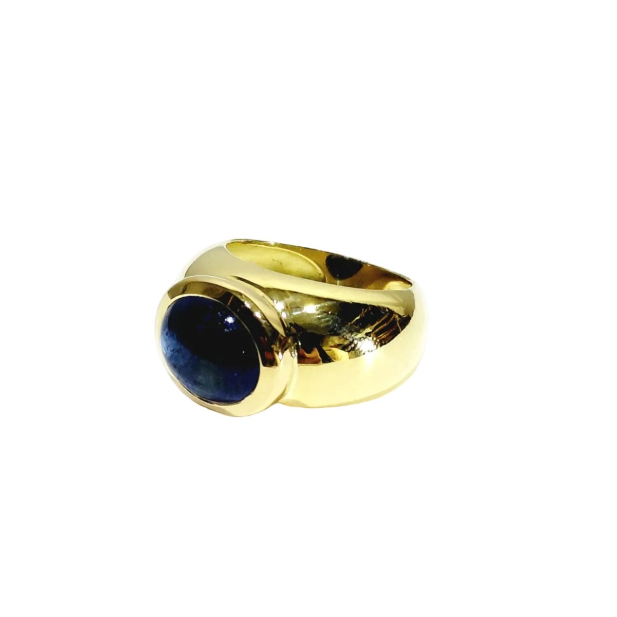 Bague Jonc en or jaune et tanzanite - Castafiore