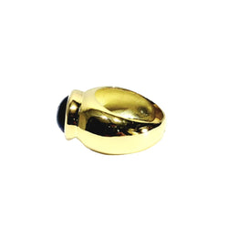 Bague Jonc en or jaune et tanzanite - Castafiore
