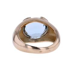 Bague Jonc en or jaune et topaze - Castafiore