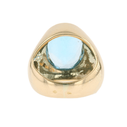 Bague Jonc en or jaune et topaze - Castafiore