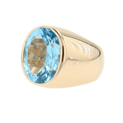 Bague Jonc en or jaune et topaze - Castafiore