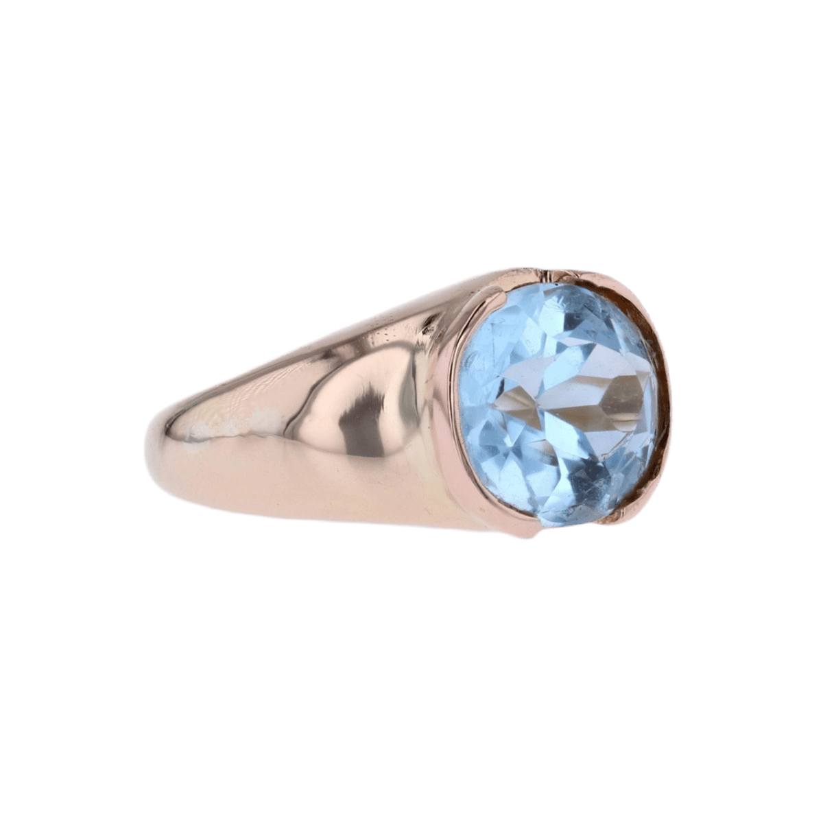 Bague Jonc en or jaune et topaze - Castafiore