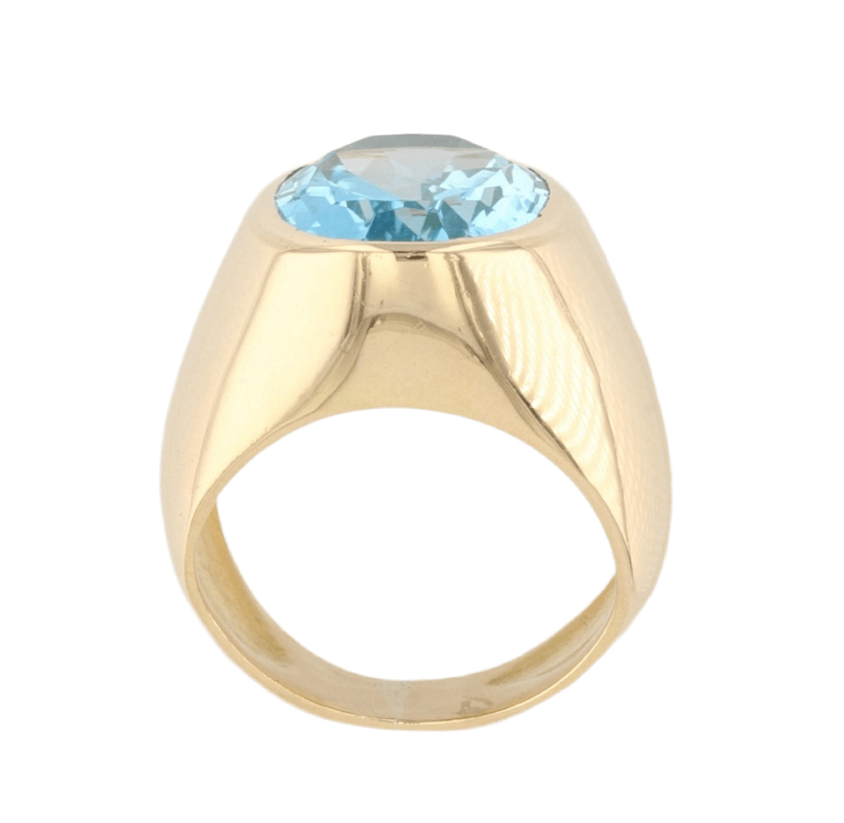 Bague Jonc en or jaune et topaze - Castafiore