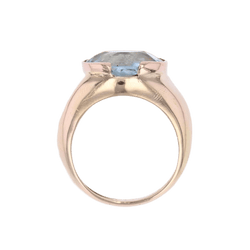 Bague Jonc en or jaune et topaze - Castafiore