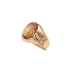 Bague Jonc en or jaune et tourmaline - Castafiore