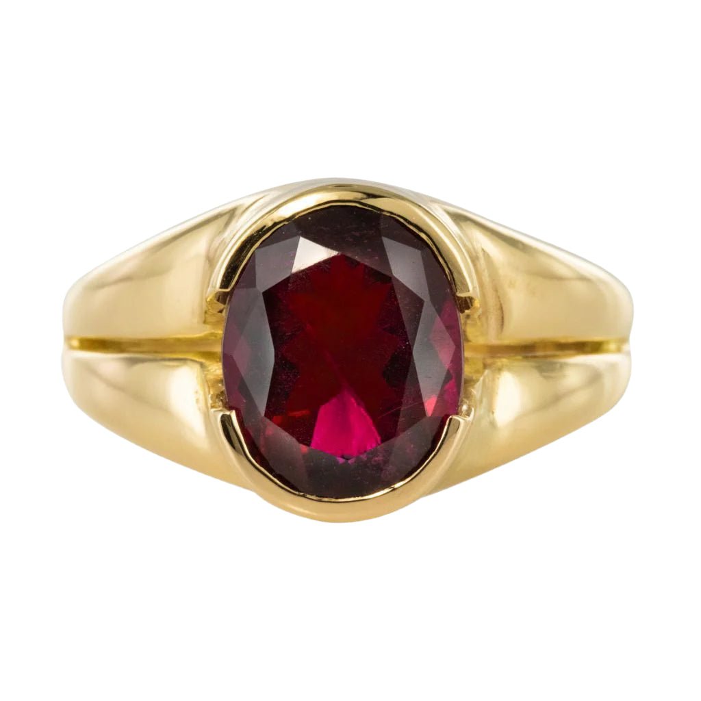 Bague Jonc en or jaune et tourmaline - Castafiore