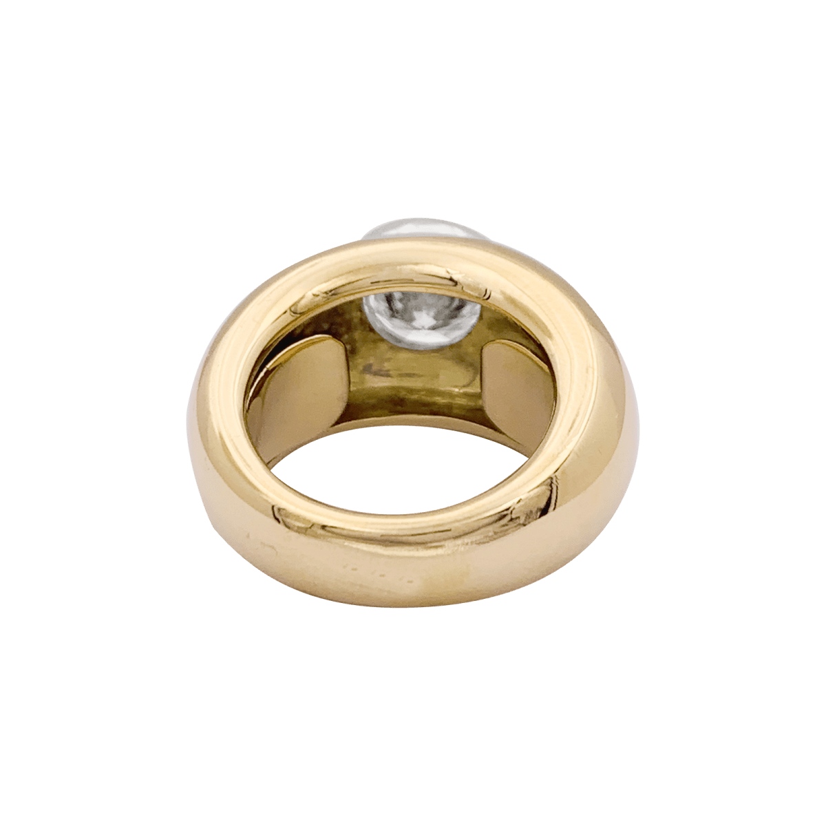 Bague Jonc en or jaune, or blanc et diamants - Castafiore