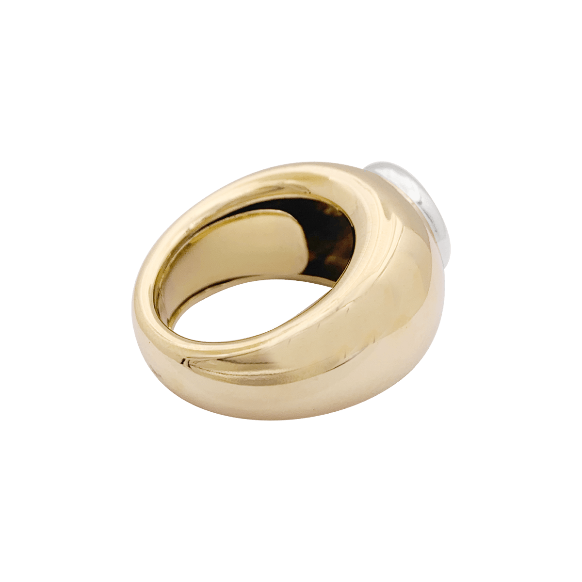 Bague Jonc en or jaune, or blanc et diamants - Castafiore