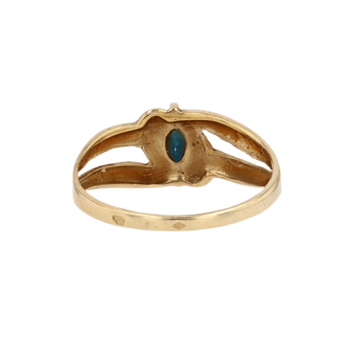 Bague Jonc en or jaune, or blanc et saphir - Castafiore