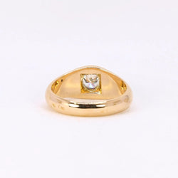 Bague Jonc en or jaune, platine et diamant - Castafiore