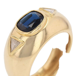 Bague Jonc en or jaune, saphir et diamants - Castafiore