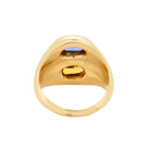 Bague Jonc en or jaune, saphir jaune et saphir bleu - Castafiore