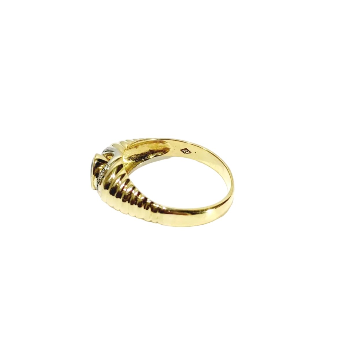 Bague Jonc en or jaune, saphirs et diamants - Castafiore