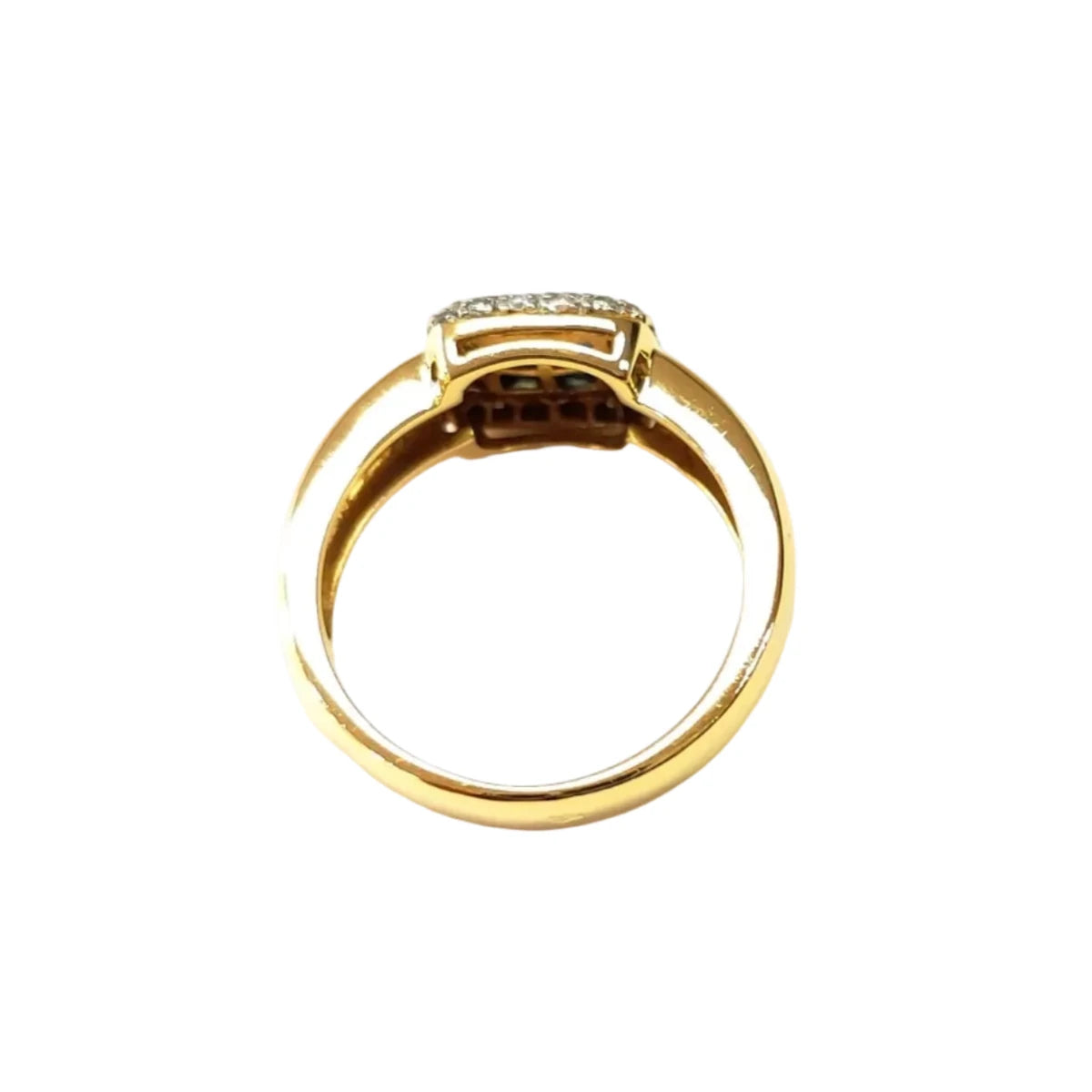 bague Jonc en or jaune, saphirs et diamants - Castafiore