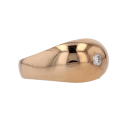 Bague Jonc en or rose et diamant - Castafiore