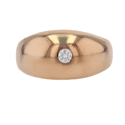 Bague Jonc en or rose et diamant - Castafiore
