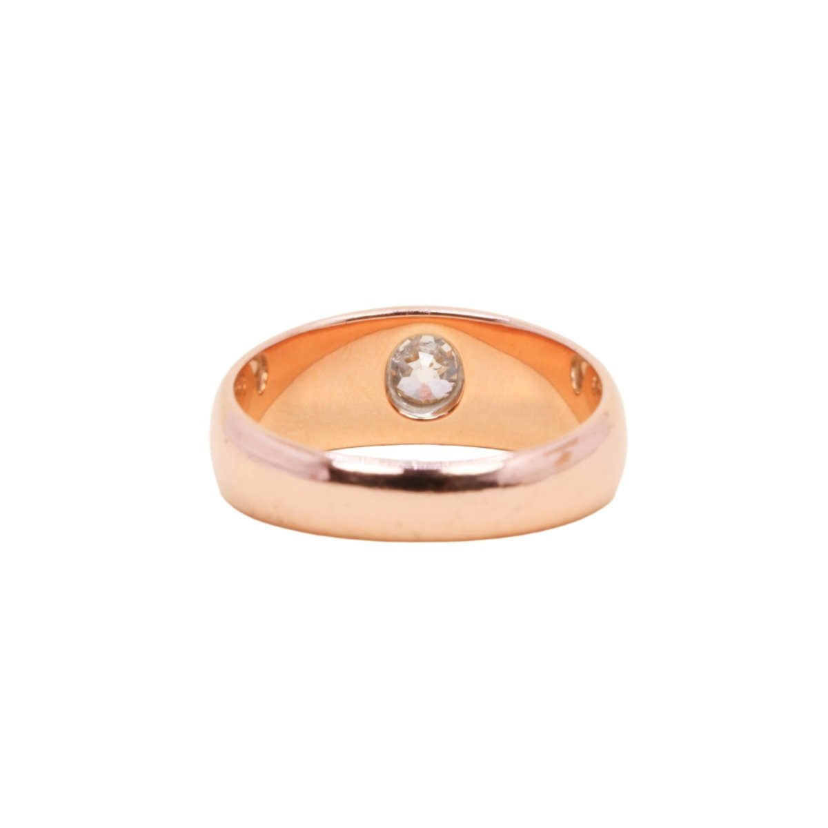 Bague Jonc en or rose et diamant - Castafiore