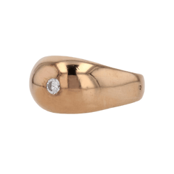 Bague Jonc en or rose et diamant - Castafiore