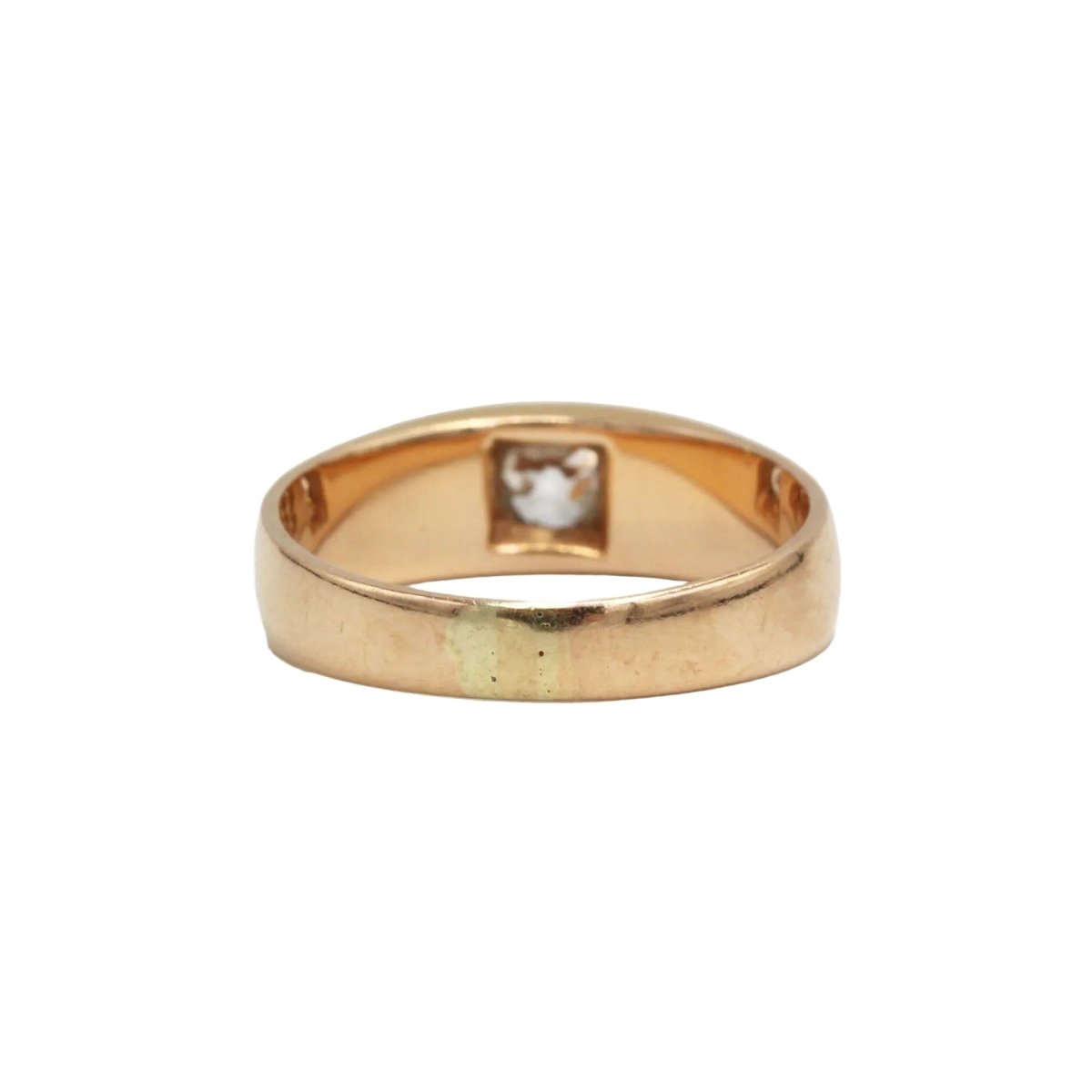 Bague Jonc en or rose et diamant - Castafiore