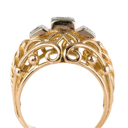 Bague Jonc en or rose et diamants - Castafiore