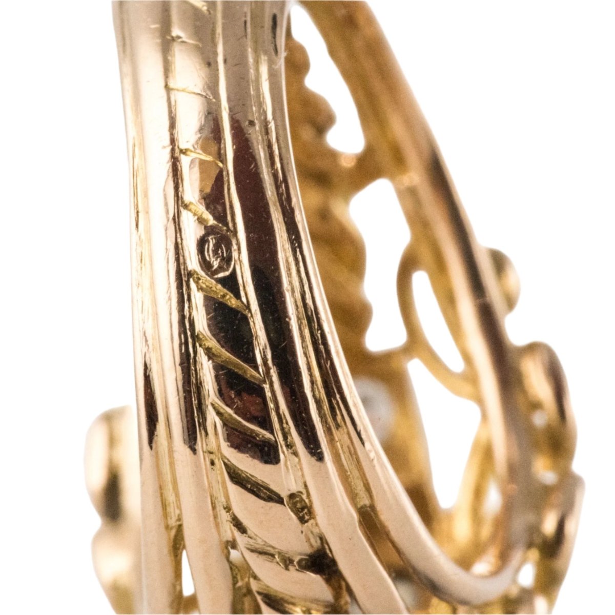 Bague Jonc en or rose et diamants - Castafiore