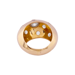 Bague Jonc en or rose et diamants - Castafiore