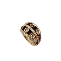 Bague Jonc en or rose et diamants - Castafiore