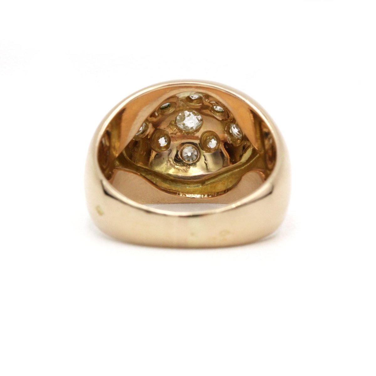 Bague Jonc en or rose et diamants - Castafiore