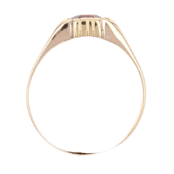 Bague Jonc en or rose et grenat - Castafiore