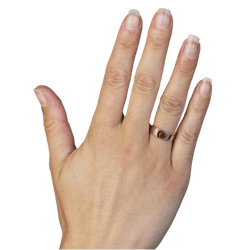 Bague Jonc en or rose et oeil de tigre - Castafiore