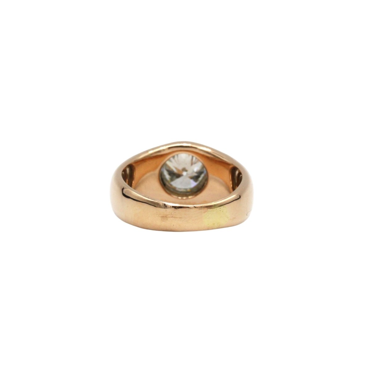 Bague Jonc en or rose, platine et diamant - Castafiore