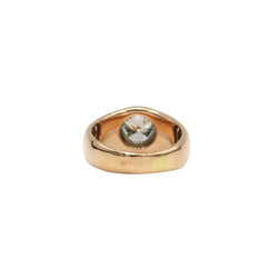 Bague Jonc en or rose, platine et diamant - Castafiore