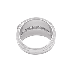 Bague Jonc en platine en diamants. - Castafiore