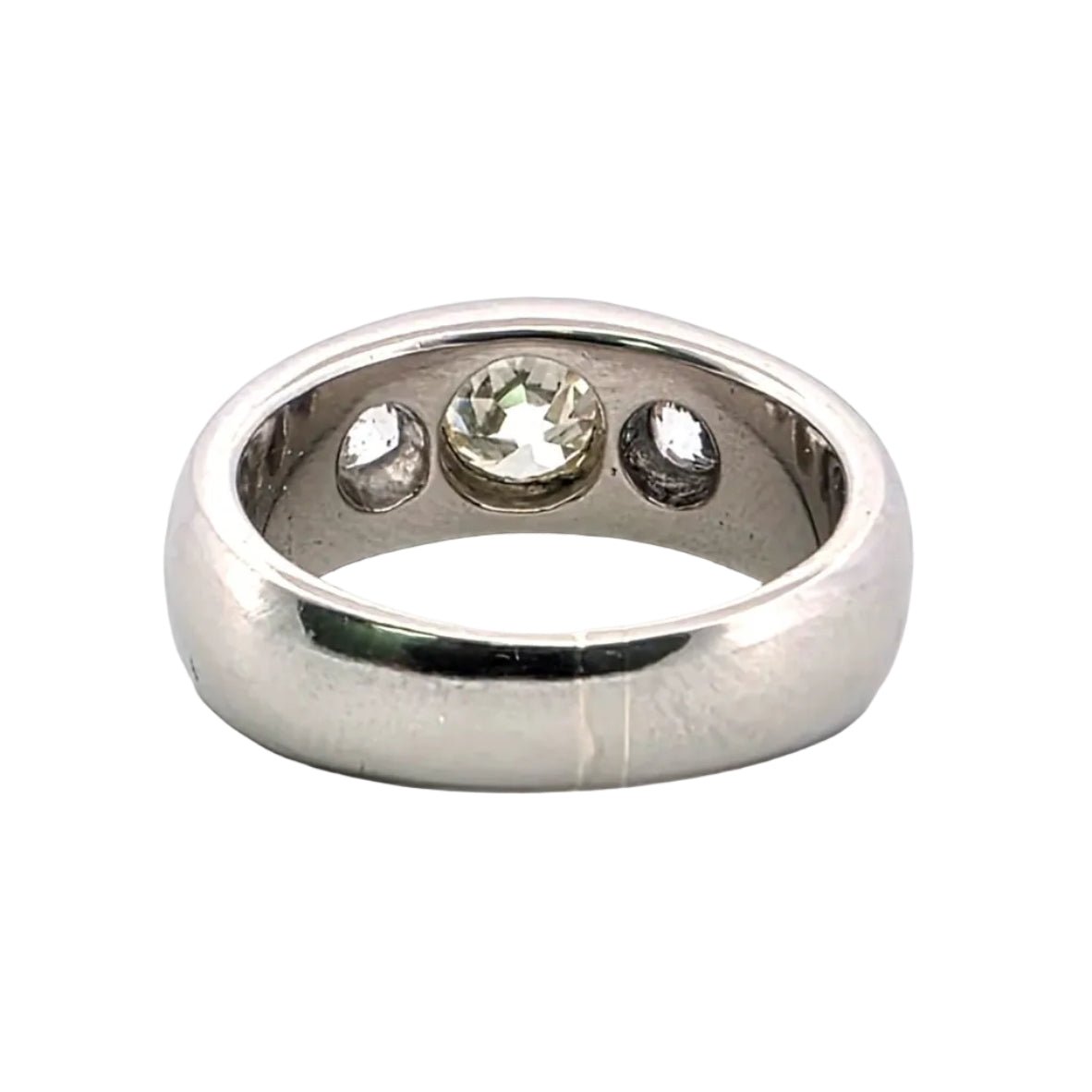 Bague Jonc en platine et diamants - Castafiore