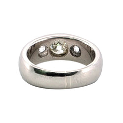 Bague Jonc en platine et diamants - Castafiore