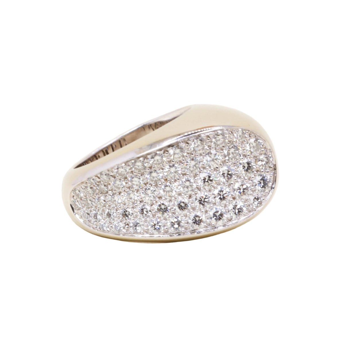 Bague Jonc FRED "Candy" en or blanc et diamants - Castafiore